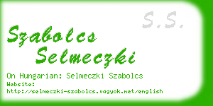 szabolcs selmeczki business card